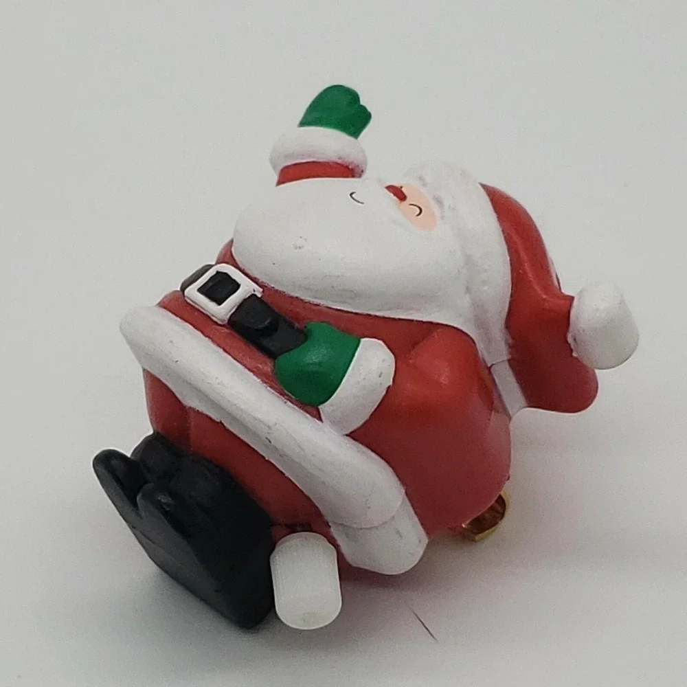 Vintage 1988 Hallmark wind-up waving Santa Christmas holiday brooch pin - works!